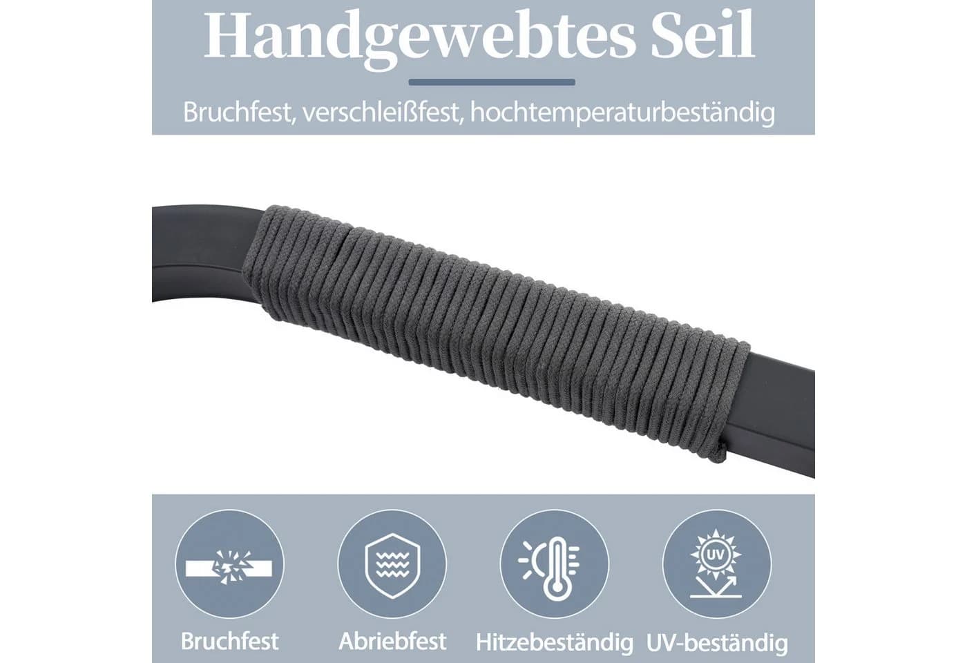 REDOM Gartenlounge-Set Eckstellung Grau mit Seilgeflecht - Bild 5