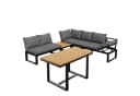 REDOM Gartenlounge-Set 6-tlg. Grau Modular mit Tisch Bild 1