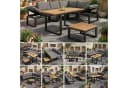 REDOM Gartenlounge-Set 6-tlg. Grau Modular mit Tisch Bild 5