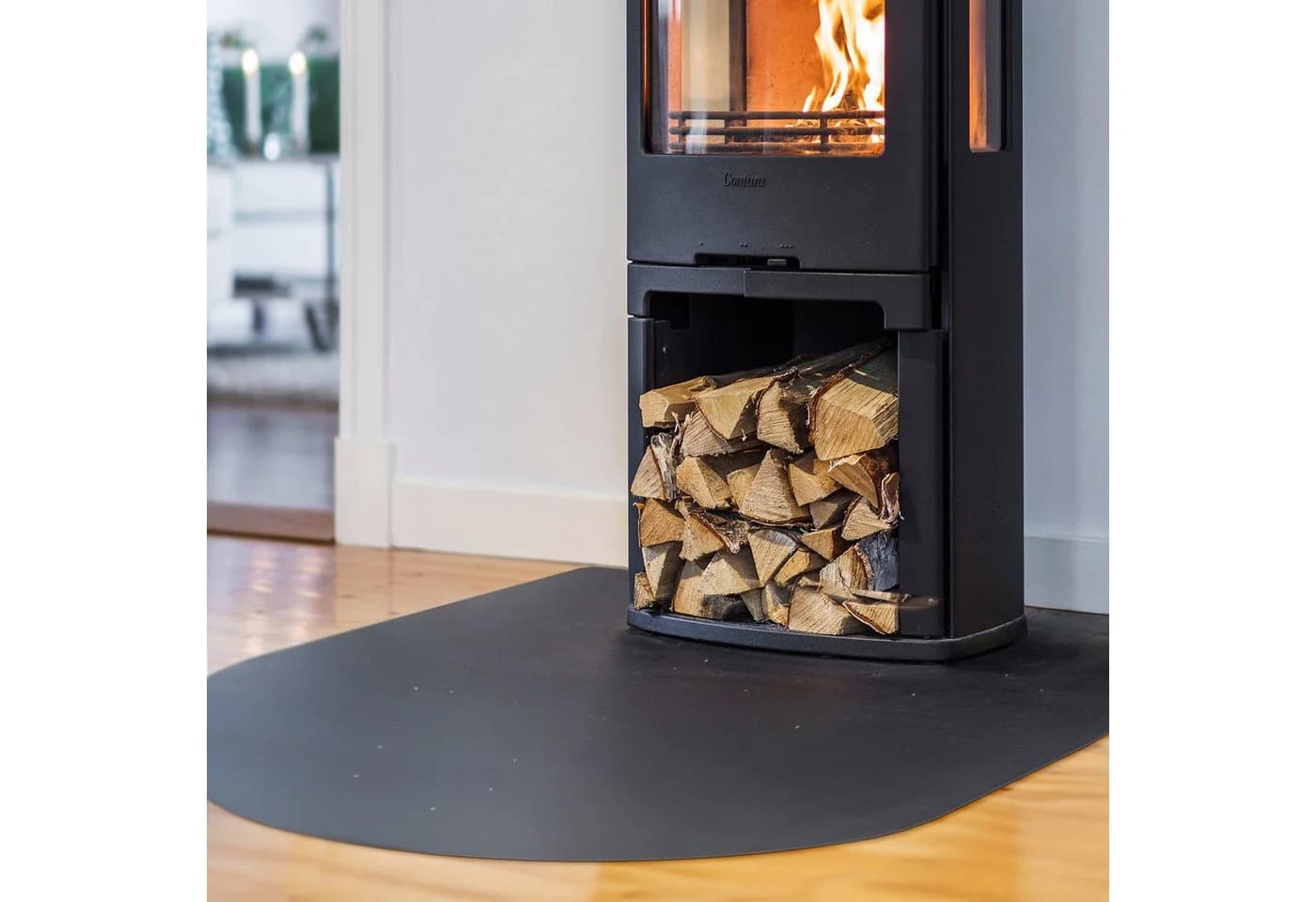 Tulup Bodenschutzplatte Stahl Schwarz Matt Funkenschutz Für Kamin - Bild 3