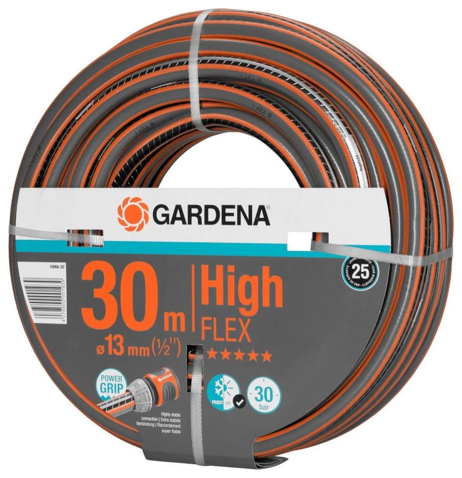 GARDENA Gartenschlauch 18066-20 HighFLEX, 30 m, 13 mm (1/2") Grau/Orange