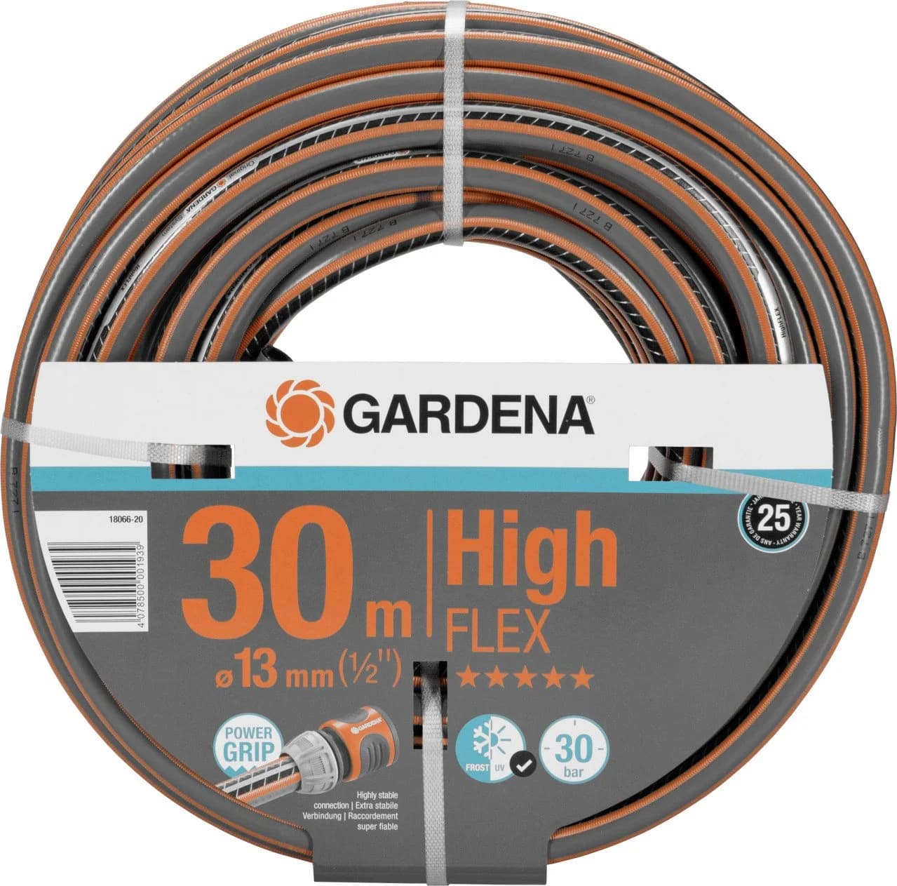 GARDENA Gartenschlauch 18066-20 HighFLEX, 30 m, 13 mm (1/2") Grau/Orange - Bild 4