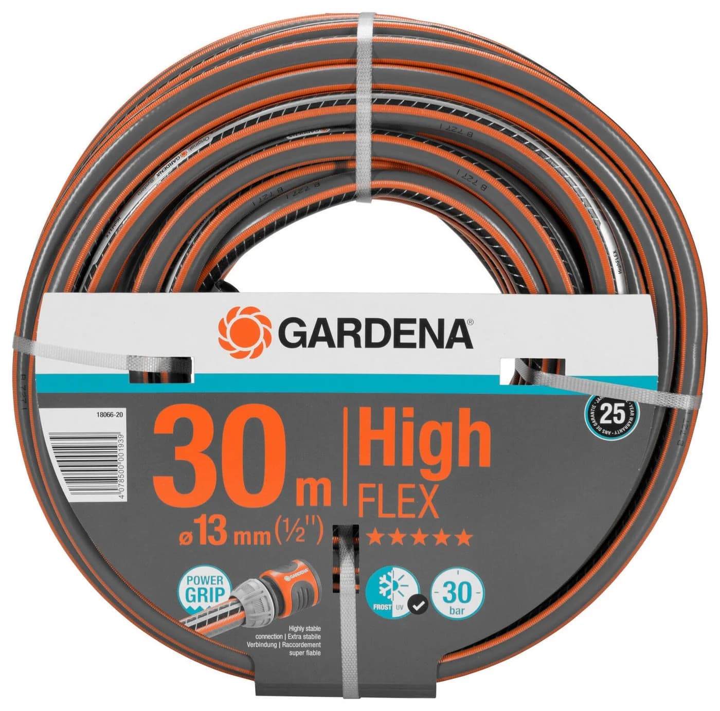 GARDENA Gartenschlauch 18066-20 HighFLEX, 30 m, 13 mm (1/2") Grau/Orange - Bild 5