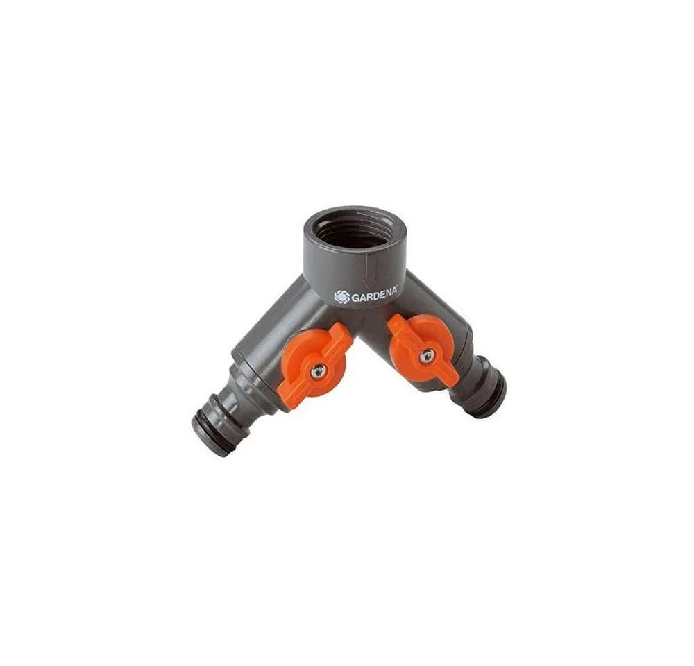 GARDENA 2-Wege-Ventil 00938-20 Schwarz für Wasserhähne