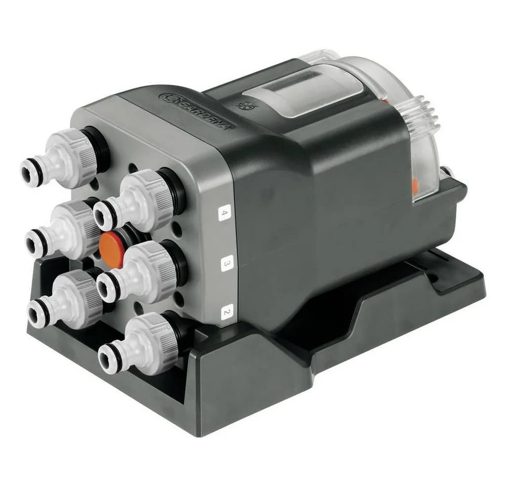 GARDENA Wasserverteiler 6-fach für automatische Bewässerung mit Steuergerät