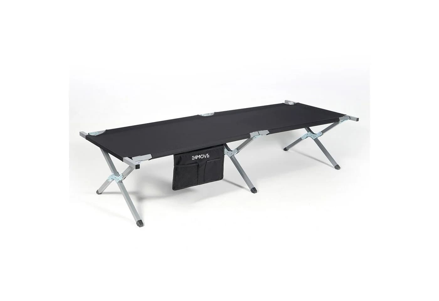 24Move Feldbett Campingbett Schwarz Wasserabweisend Klappbar - Bild 3