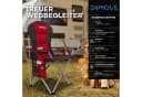 24MOVE Campingstuhl Rot Faltbar Gepolstert Mit Tragetasche Bild 4