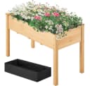 Yaheetech Hochbeet aus massivem Tannenholz, hellbraun, 120,5x59x76 cm Bild 2