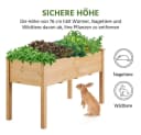 Yaheetech Hochbeet aus massivem Tannenholz, hellbraun, 120,5x59x76 cm Bild 5