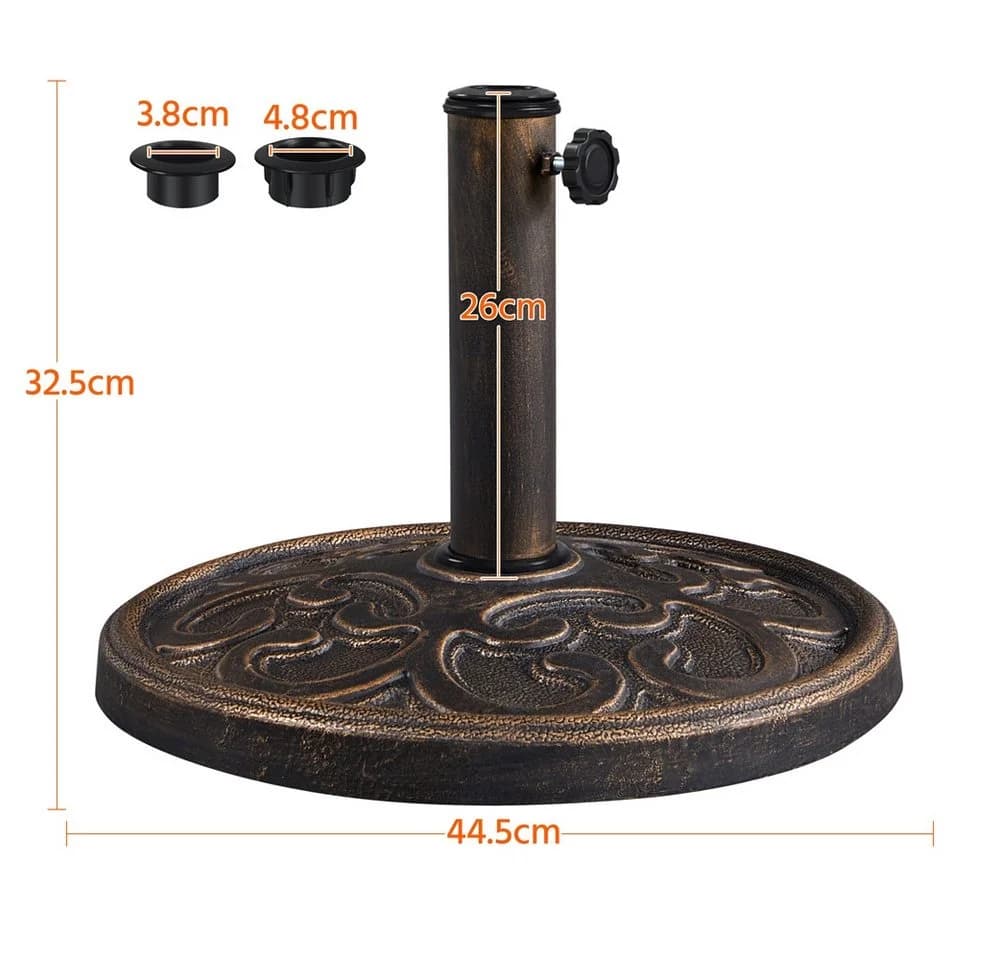 Yaheetech Schirmständer Sonnenschirmständer Outdoor-Schirmständer für Schirmstöcke bis 38/48 mm - Bild 4