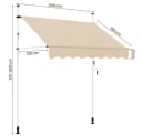 Yaheetech Klemmmarkise 150-300 cm Breite Sonnenschutz Bild 4