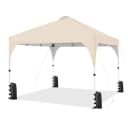 Yaheetech Faltpavillon 2,4x2,4m / 3x3m, mit 0 Seitenteilen, Pop up Pavillon Gartenpavillon mit Tragetasche, höhenverstellbar Bild 2