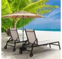 Yaheetech Sonnenschirm 324cm Outdoor UPF 50+ Bild 1