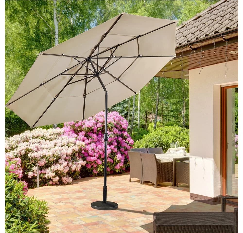 Yaheetech Sonnenschirm 324cm Outdoor UPF 50+ - Bild 3