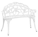 Yaheetech Gartenbank Metall 2-Sitzer Rosenmuster Bild 2