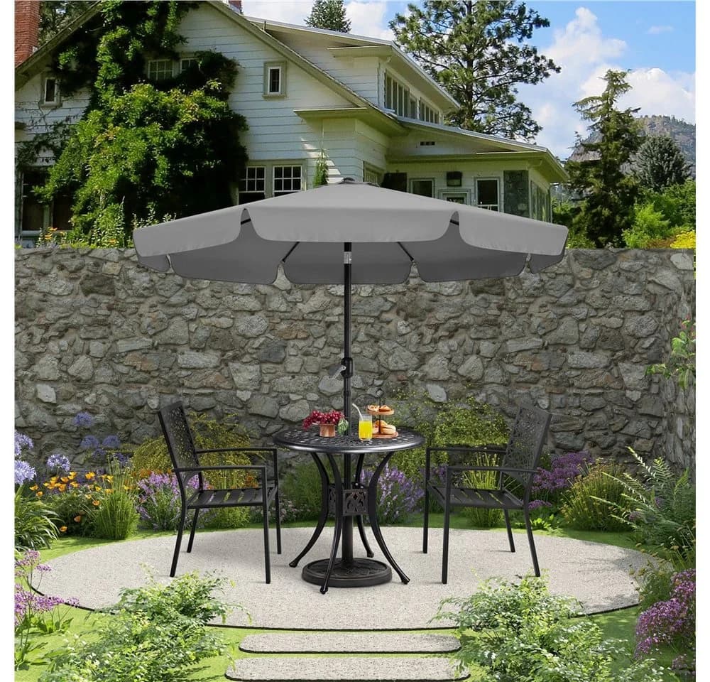 Yaheetech Sonnenschirm 268 cm Kurbel UV-Schutz