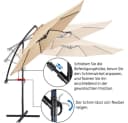 Yaheetech Ampelschirm 300 cm Achteckig Neigbar Bild 5