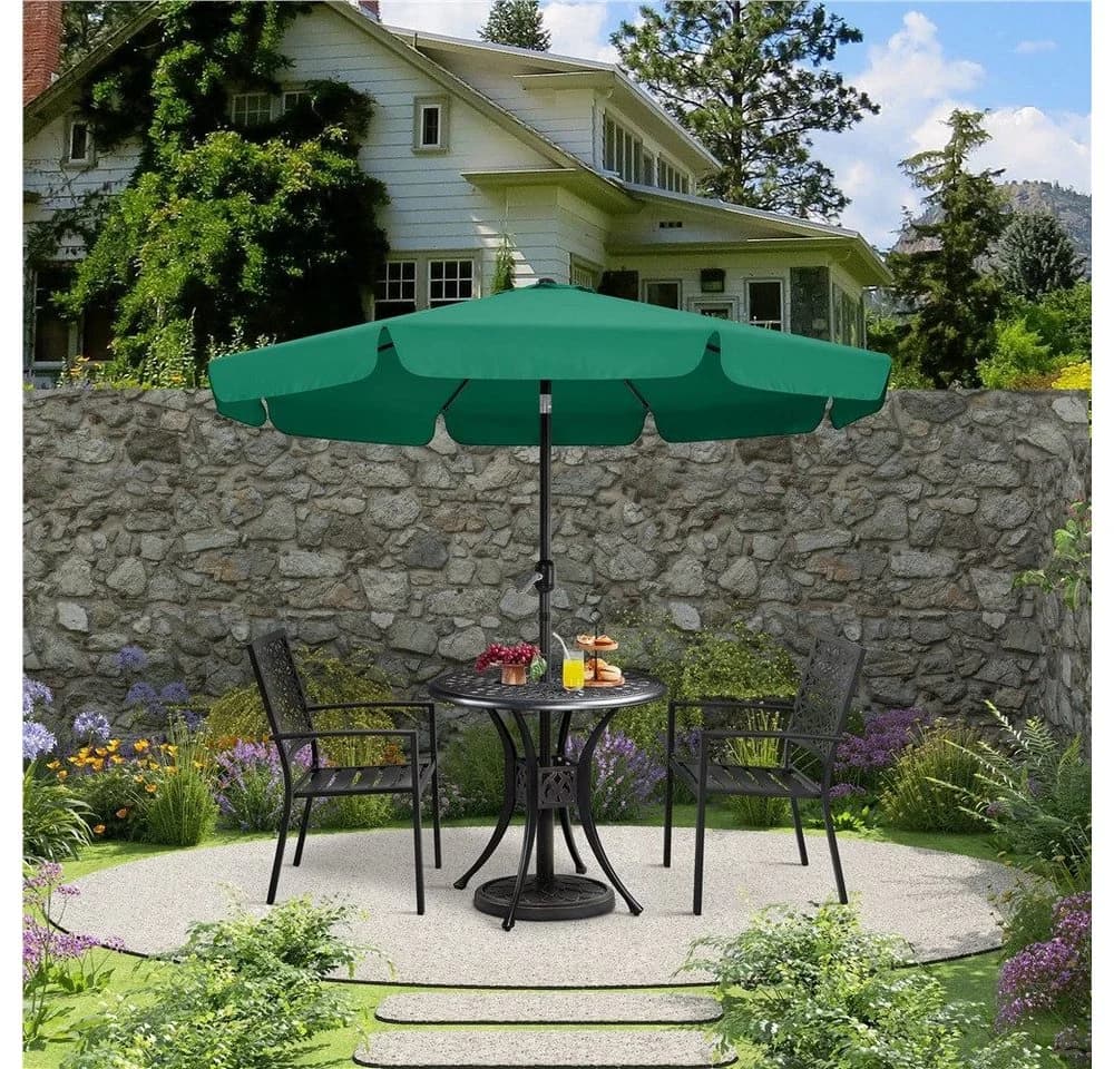 Yaheetech Sonnenschirm 268 cm Kippbarer UV-Schutz Kurbelschirm