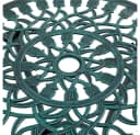 Yaheetech Balkonset 3-teilig Gartenmöbel-Set Metall Retro-Blumenmuster Bild 5