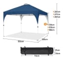 Yaheetech Faltpavillon 3x3m Blau Höhenverstellbar mit Rollen Bild 4