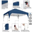 Yaheetech Faltpavillon 3x3m Blau Höhenverstellbar mit Rollen Bild 5