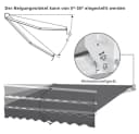 Yaheetech Einziehbare Fallarmmarkise Dunkelgrau mit Handkurbel Bild 4