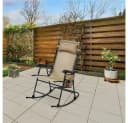 Yaheetech Schaukelstuhl Klappbar Beige Bild 1