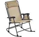 Yaheetech Schaukelstuhl Klappbar Beige Bild 2