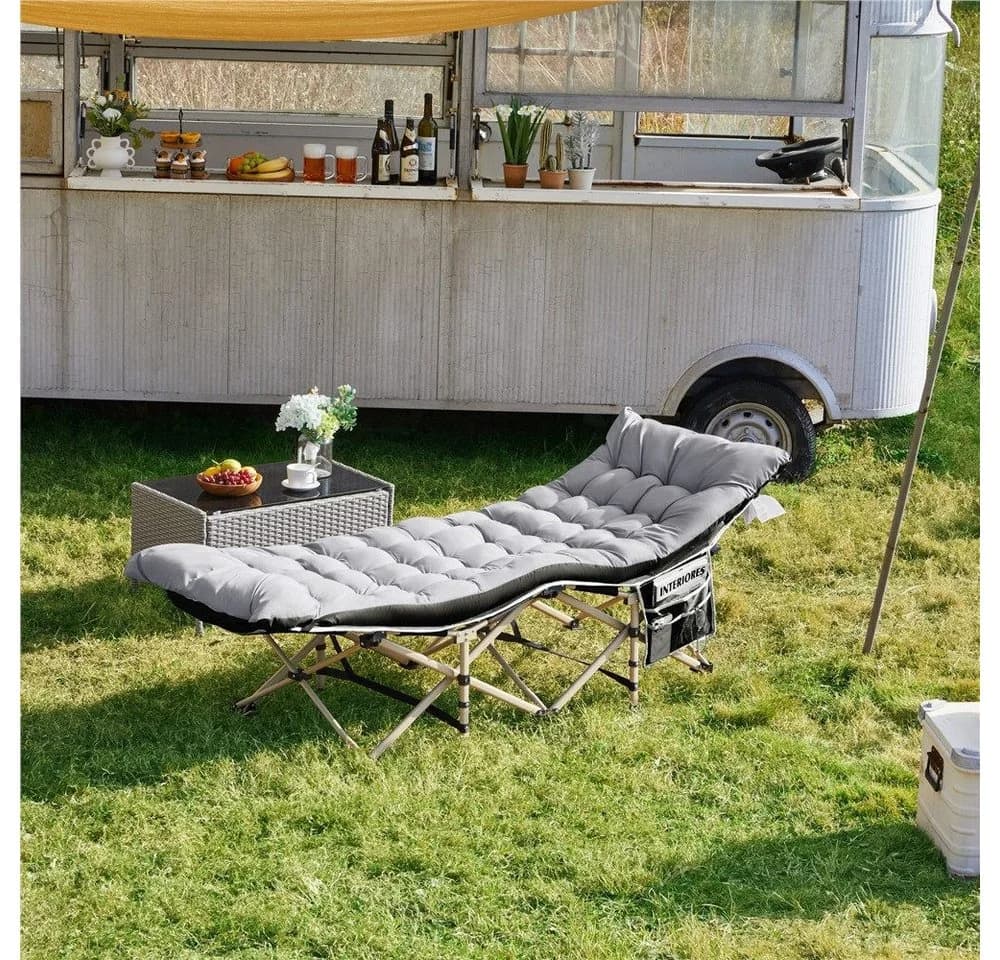 Yaheetech Feldbett Campingbett mit Tragetasche & Seitentasche & Matratze