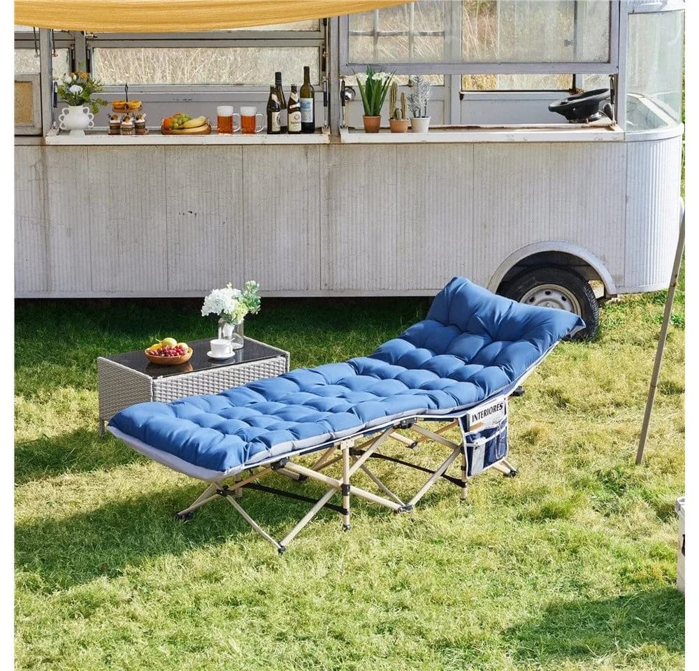 Yaheetech Feldbett Campingbett mit Tragetasche & Seitentasche & Matratze