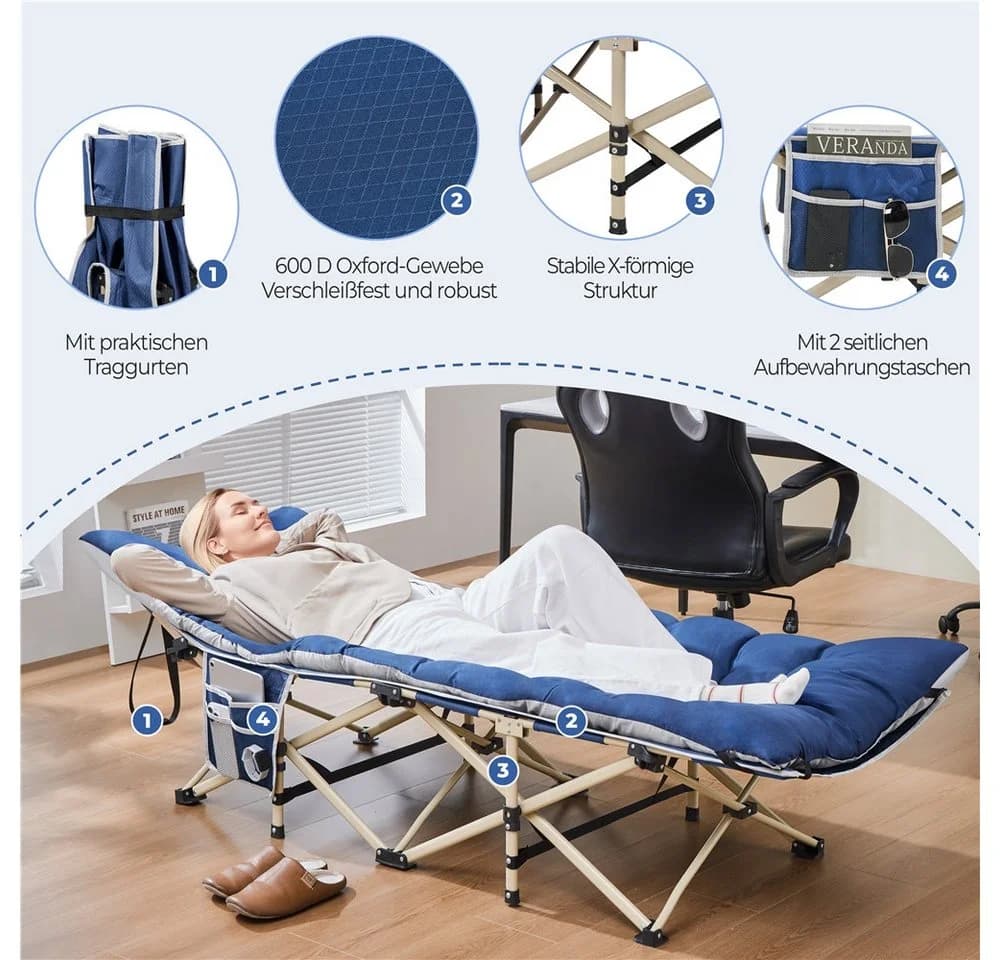 Yaheetech Feldbett Campingbett mit Tragetasche & Seitentasche & Matratze - Bild 5