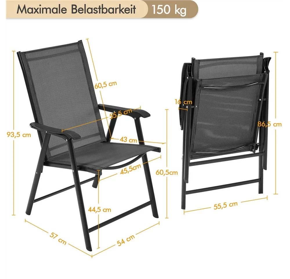 Klappstuhl aus Texteline-Gewebe und Metall - Bild 4