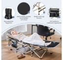 Yaheetech Feldbett Campingbett Schwarz mit Tragetasche Bild 5