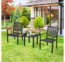 Yaheetech Gartentisch Beistelltisch Metall Quadratisch Bild 1