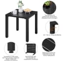 Yaheetech Gartentisch Beistelltisch Metall Quadratisch Bild 5