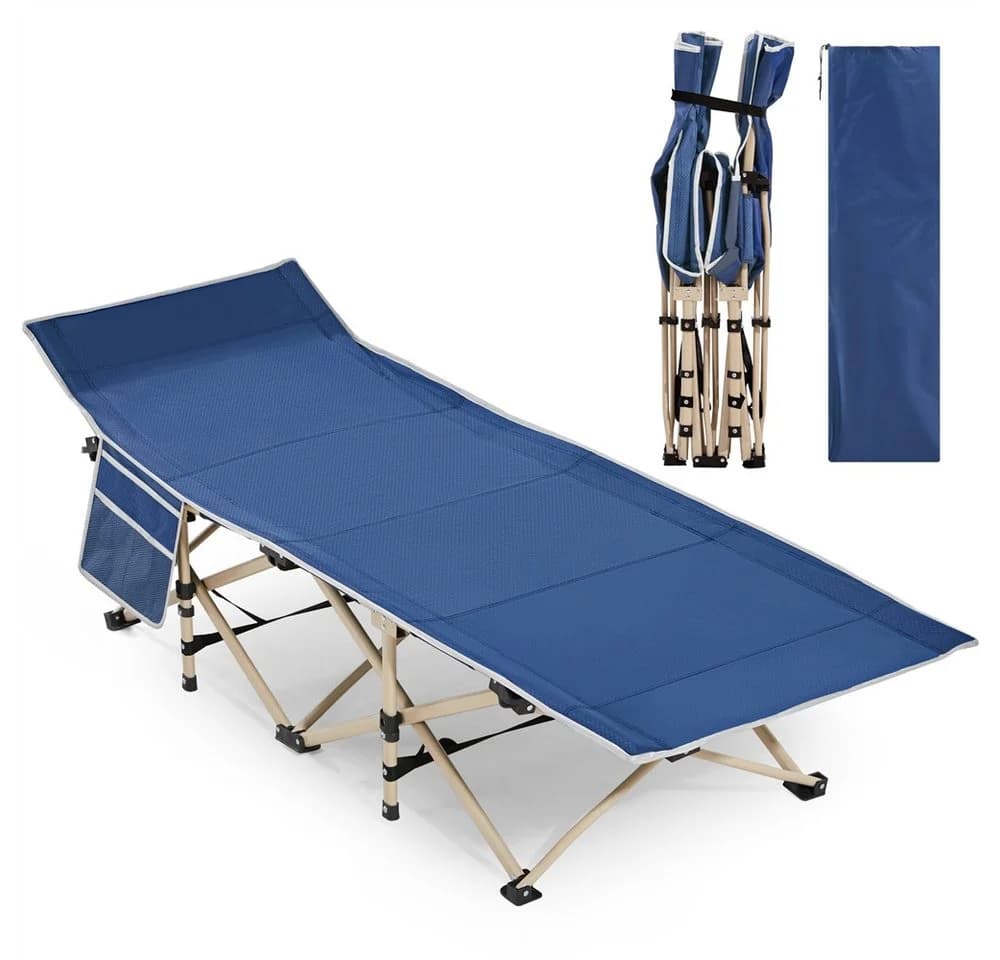 Yaheetech Klappbett Campingbett mit Tragetasche Blau - Bild 2