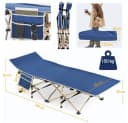 Yaheetech Klappbett Campingbett mit Tragetasche Blau Bild 4