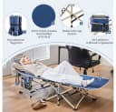 Yaheetech Klappbett Campingbett mit Tragetasche Blau Bild 5
