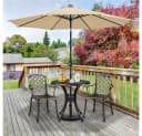 Yaheetech Gartentisch Balkontisch mit Schirmloch Bistrotisch Bild 3