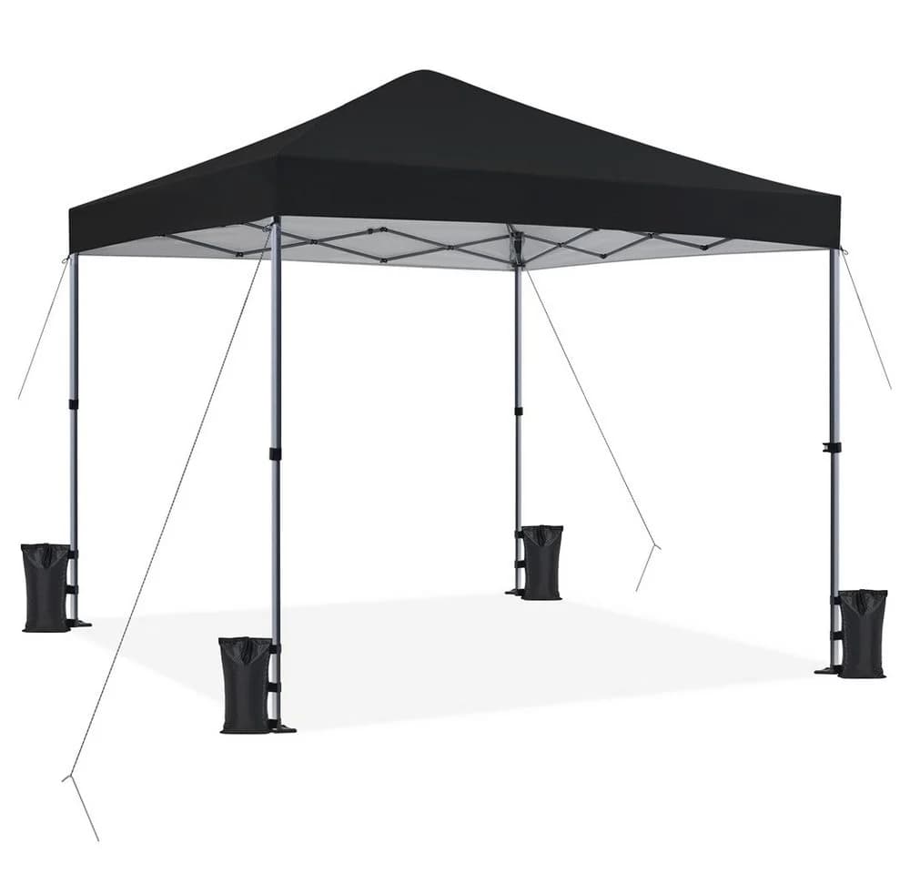 Yaheetech Faltpavillon 3x3m Schwarz Höhenverstellbar UV-Schutz - Bild 2