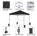 Yaheetech Faltpavillon 3x3m Schwarz Höhenverstellbar UV-Schutz Bild 5