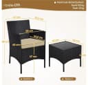 Yaheetech Balkonset Gartenmöbel-Set 3-Teilig Rattanoptik 2 Personen Bild 4