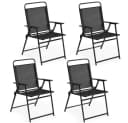 Yaheetech Klappstuhl 4er-Set Schwarz Texteline Metall Bild 2
