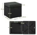 Yaheetech Rattan Hocker 2er Set Schwarz/Grau mit Stauraum Bild 4