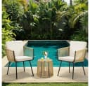 Yaheetech Balkonset 3-teilig Rattan mit 2 Sesseln & Glas-Tisch Bild 1