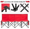 Yaheetech Klappbare Campingbank 4-Sitzer Rot mit Tragtasche Bild 5