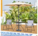 Yaheetech Gartentisch mit Schirmloch 70x70 cm Bild 1