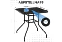 Yaheetech Gartentisch mit Schirmloch 70x70 cm Bild 4