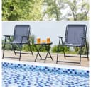 Yaheetech Gartentisch Klappbar Ø46 cm Schwarz Bild 3