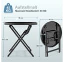 Yaheetech Gartentisch Klappbar Ø46 cm Schwarz Bild 4